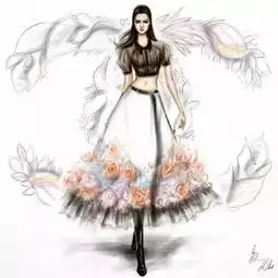  美到极致是什么体验100张史上最美婚纱礼服手绘时装画告诉你