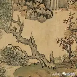  蓝瑛临宋人青绿山水卷高清详解,照着画,青绿山水不再难