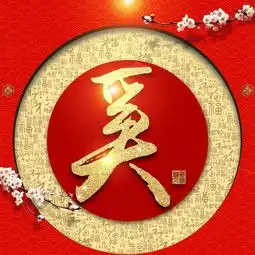  春节快到了您的头像该换了红色喜庆金字百家姓微信头像