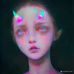  插画家yanjuncheng霓虹色