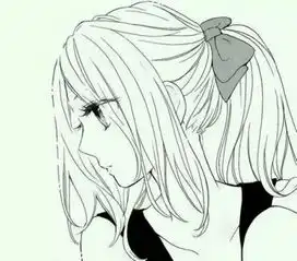  动漫女生侧脸qq头像