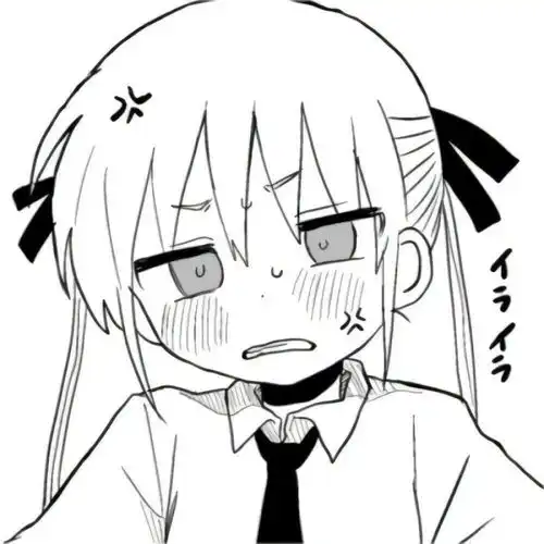 卡通头像漫画风女生头像,黑白动漫头像