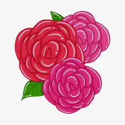  红色玫瑰花花朵手绘插画图片素材其他格式下载动漫人物大全