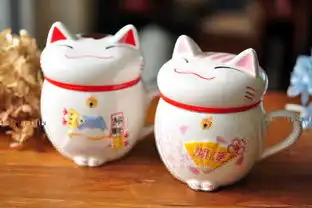  两条腿的吉祥如意招财猫水杯,喝口水不忘卖堆糖,美好生活研究所