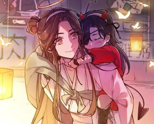  天官赐福漫画师青玄女装登场,呆萌若邪将花城卷上了天