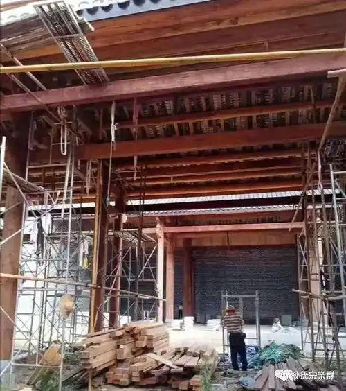  孙氏宗祠湖南新邵孙氏宗祠建设工程施工中