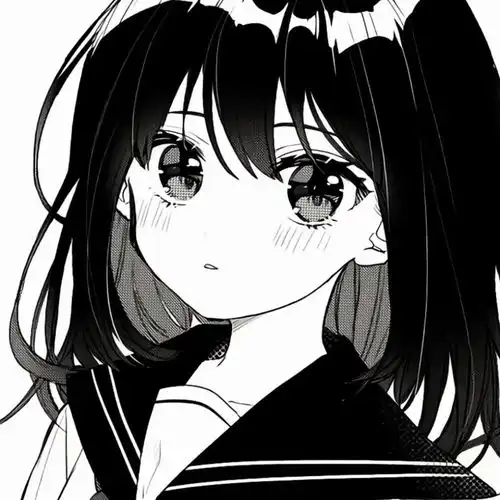  黑白漫画风女生头像且看故人离去难问归期,从此形单影只颠沛流离