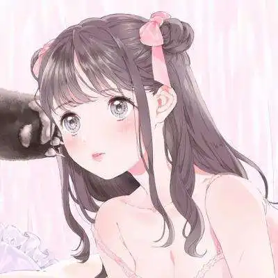  抖音女生最火卡通萌萌哒撩汉头像性感长发吊带小蛮腰吸粉无数