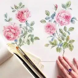  一组唯美绚丽的水彩手绘插画