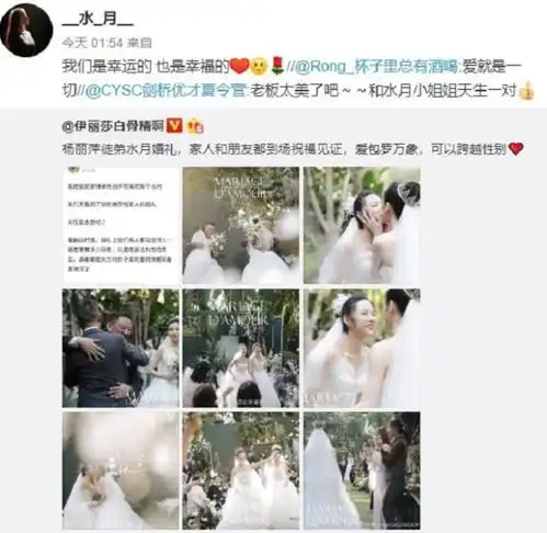  杨丽萍徒弟水月晒同性恋人婚纱照父亲到场拥抱祝福,但值得深思