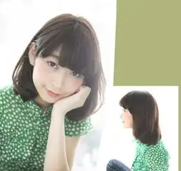  女生短发梨花烫发型图片内扣设计清新又显脸瘦