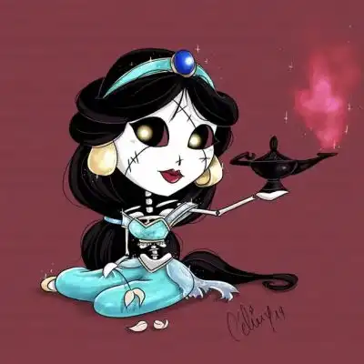  苏柒迪士尼公主骷髅动漫q版手绘卡通动漫头像我要个性网