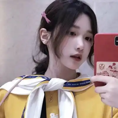  ins黄色系女头,女生部位头像干净ins风2