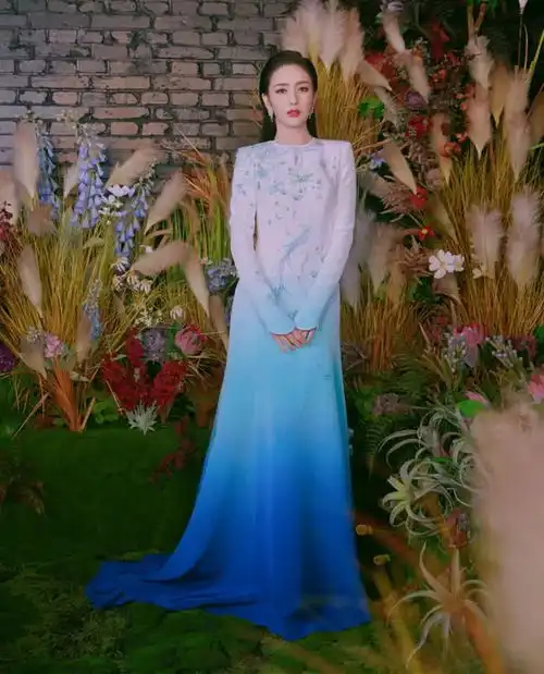  佟丽娅是什么仙女姐姐刺绣长裙穿得高级艳丽,网友盛世美颜