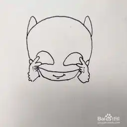  怎么画一个q版的蝙蝠侠卡通简笔画