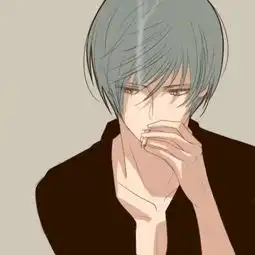  男生头像二次元吸烟的头像动漫伤感
