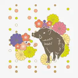  日系小清新新年插画卡通可爱小猪猪年图片素材其他格式下载动漫人物大全