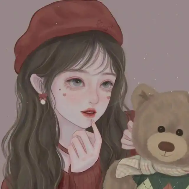  超美超可爱的手绘女生闺蜜头像