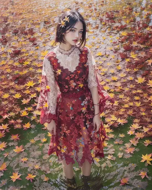  ai绘制性感唯美的美少女图集40清新脱俗温柔大方
