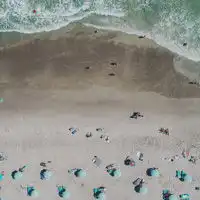  海边风景头像鸟瞰唯美海滩图片