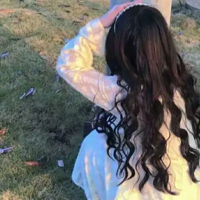  女生头像真人侧脸夕阳图片大全
