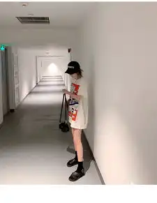  春夏ins网红抖音潮牌卡通小猪印花宽松短袖t恤上衣薄女p50中纺服饰v10四季星座网
