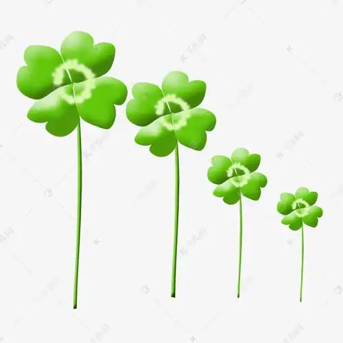  立体四叶草幸运草海报图案素材图片免费下载千库网