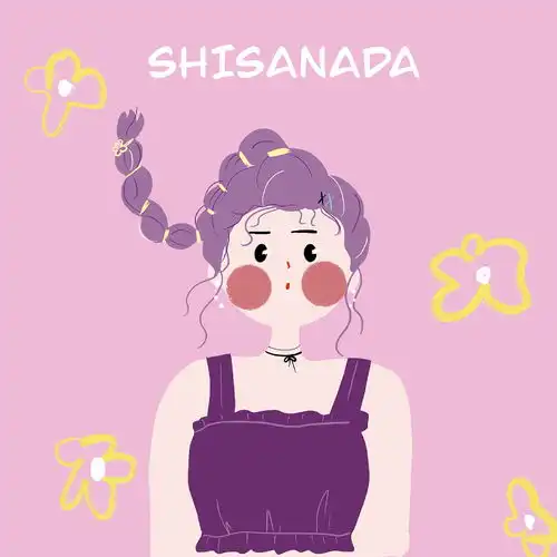  原创插画头像扎马尾的可爱女生