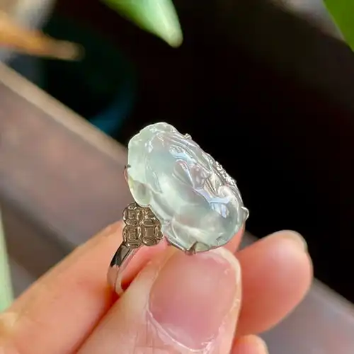  种水好的翡翠貔貅戒指