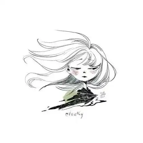  彩铅手绘如此清新的小插画,想换头像的来