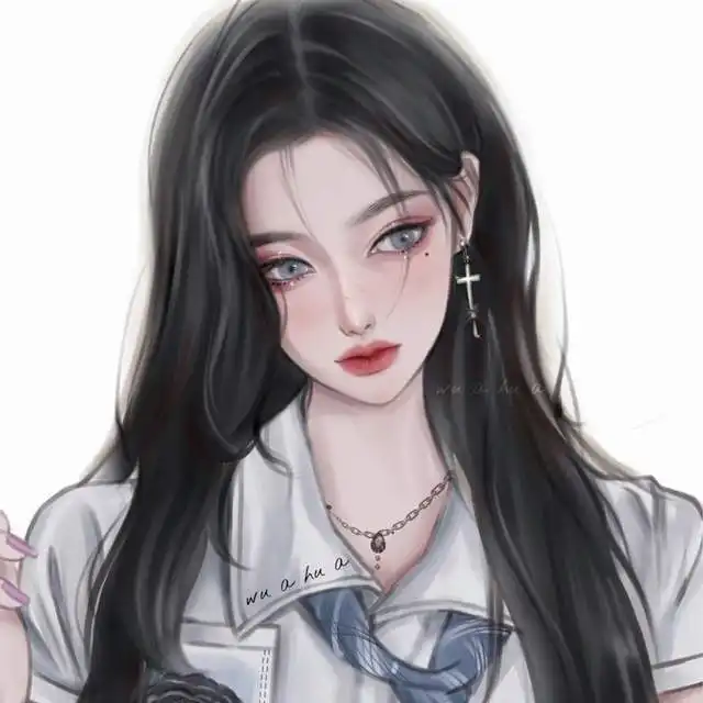  超美手绘女生头像,高冷气质御姐