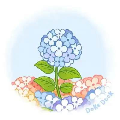  小清新手绘鸭子头像,沉醉在绣球卡通动漫头像我要个性网