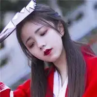  真人头像女红衣微信头像图片大全