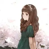  可爱卡通头像美丽的期待