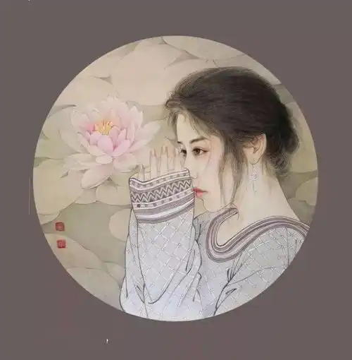  欣赏周雪宁工笔现代人物画23图时尚生动