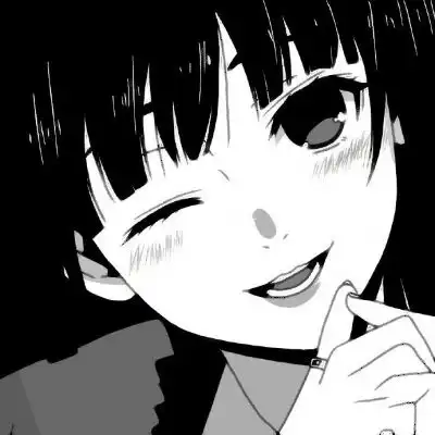  头像黑白动漫女生头像