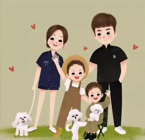  头像来啦亲子头像之四口之家五口之家