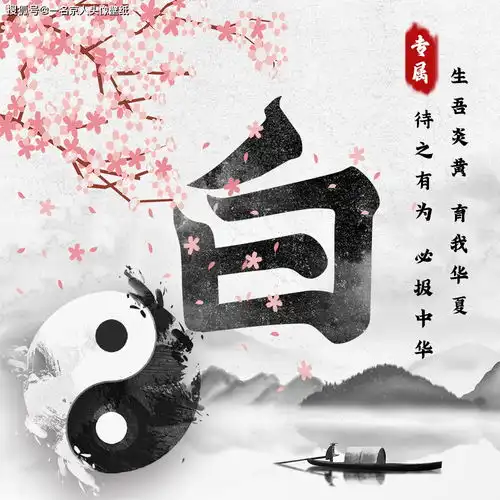  中国风姓氏头像来袭,24张太极黑白风格,打造你的专属标志