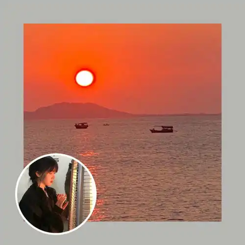  超温柔的女生头像背景套图