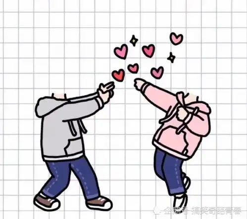  ins.最近超火的情侣婚纱卡通头像抠图素材做最甜的崽