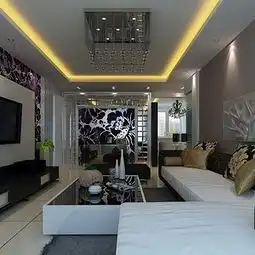  现代简约风格卫生间艺术家具豪华型中式客厅电视背景墙效果图