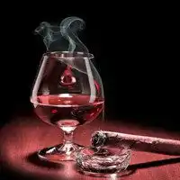  烟蒂和酒杯头像伤感烟头和酒杯配图头像