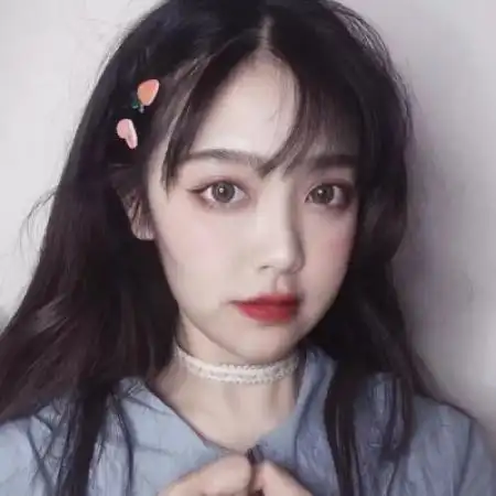  侧脸头像女,长发披肩高颜值的美女
