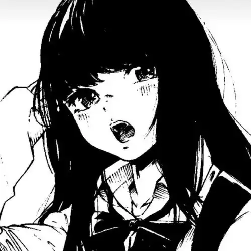  黑白动漫女生头像
