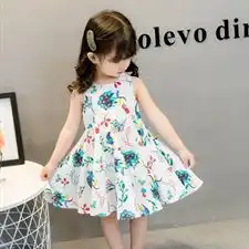  花朵燕子连衣裙2019年夏季时尚潮流舒适简约个性潮童