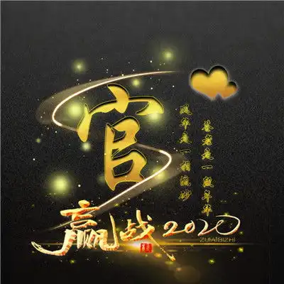  炫酷烫金姓微信头像,赢战2020商务专用头像图片