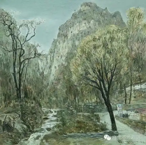  油画山水中国思维吴建陵的山水油画
