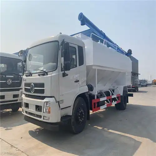  东风科学养殖新工具运饲料的罐车2020年款图片高清大图谷瀑环保
