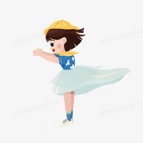  卡通手绘跳舞的女孩免抠元素png图片素材免费下载卡通png20002000像素