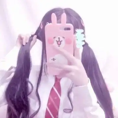  少女心头像粉色小清新真人和二次元女生头像